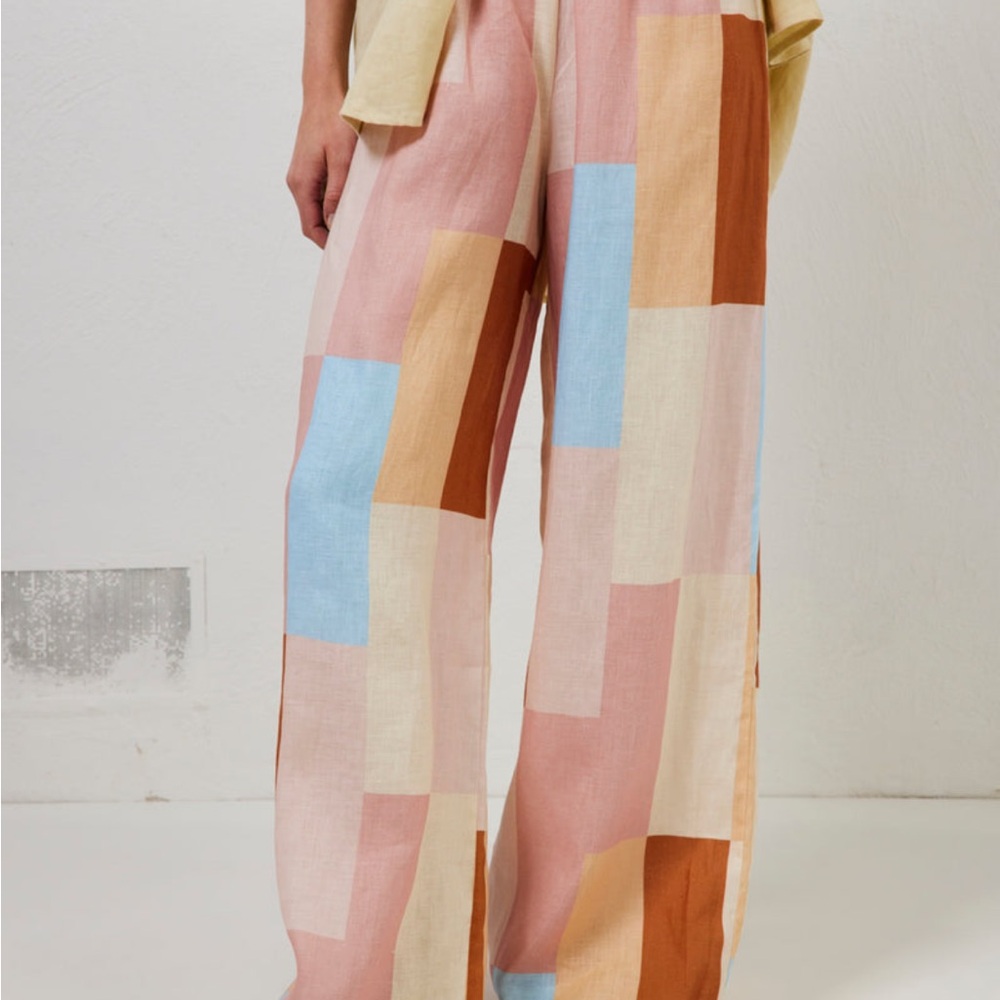 Petra linen patchwork pants